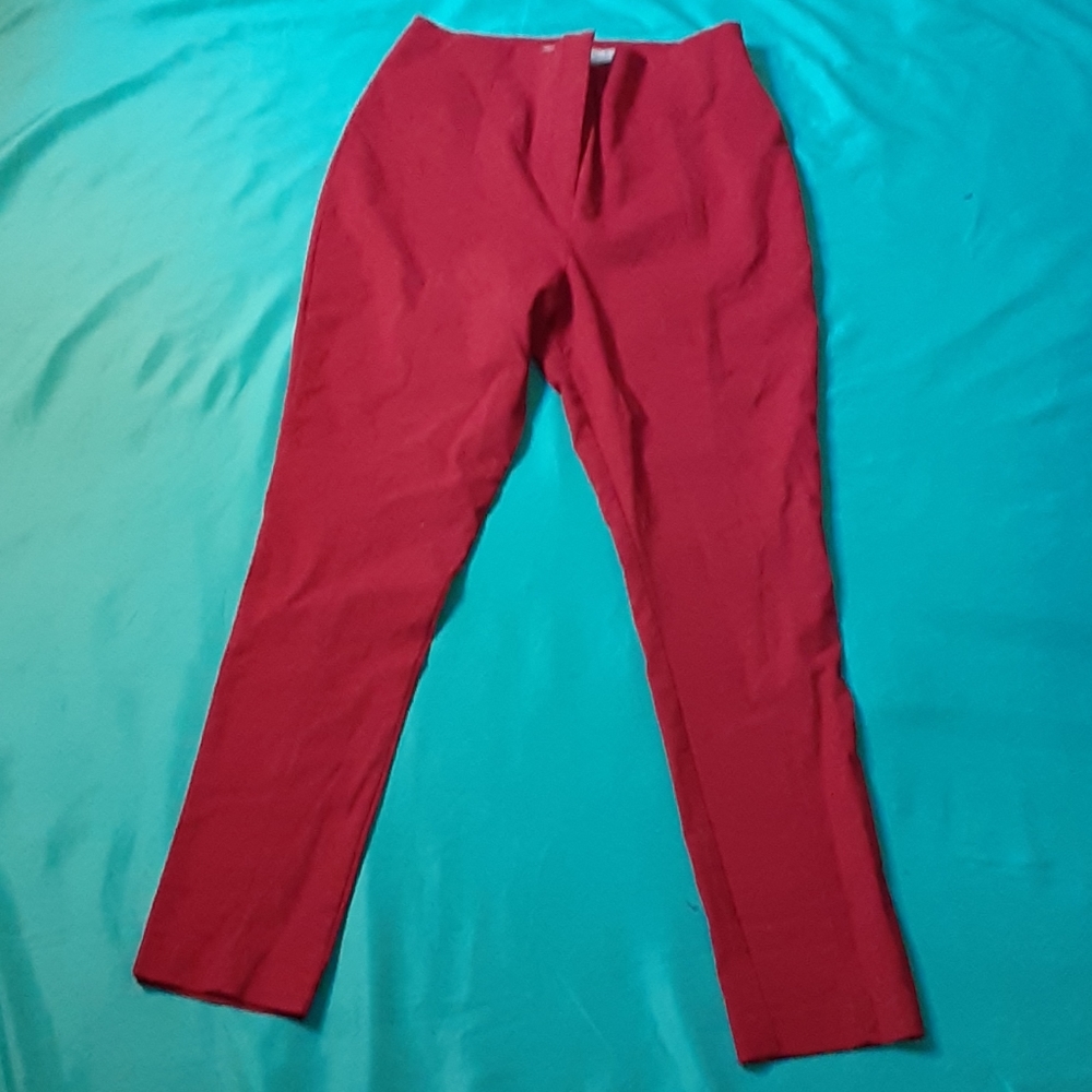 NWT NEW ASOS RED SKINNY KHAKI DRESS PANTS WOMENS 8